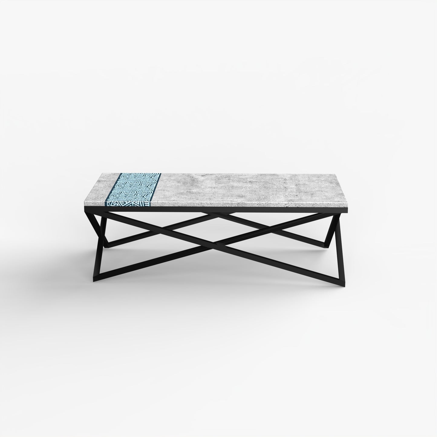 Ìbùkún coffee table is a highly durable, sustainable, minimalist, hand-made piece of furniture. It’s made of lightweight concrete with a matt black metal base. It comes in two creative designs. (Natural Plain Concrete furniture and Patterned Concrete furniture). Proudly made in Nigeria for Africa.